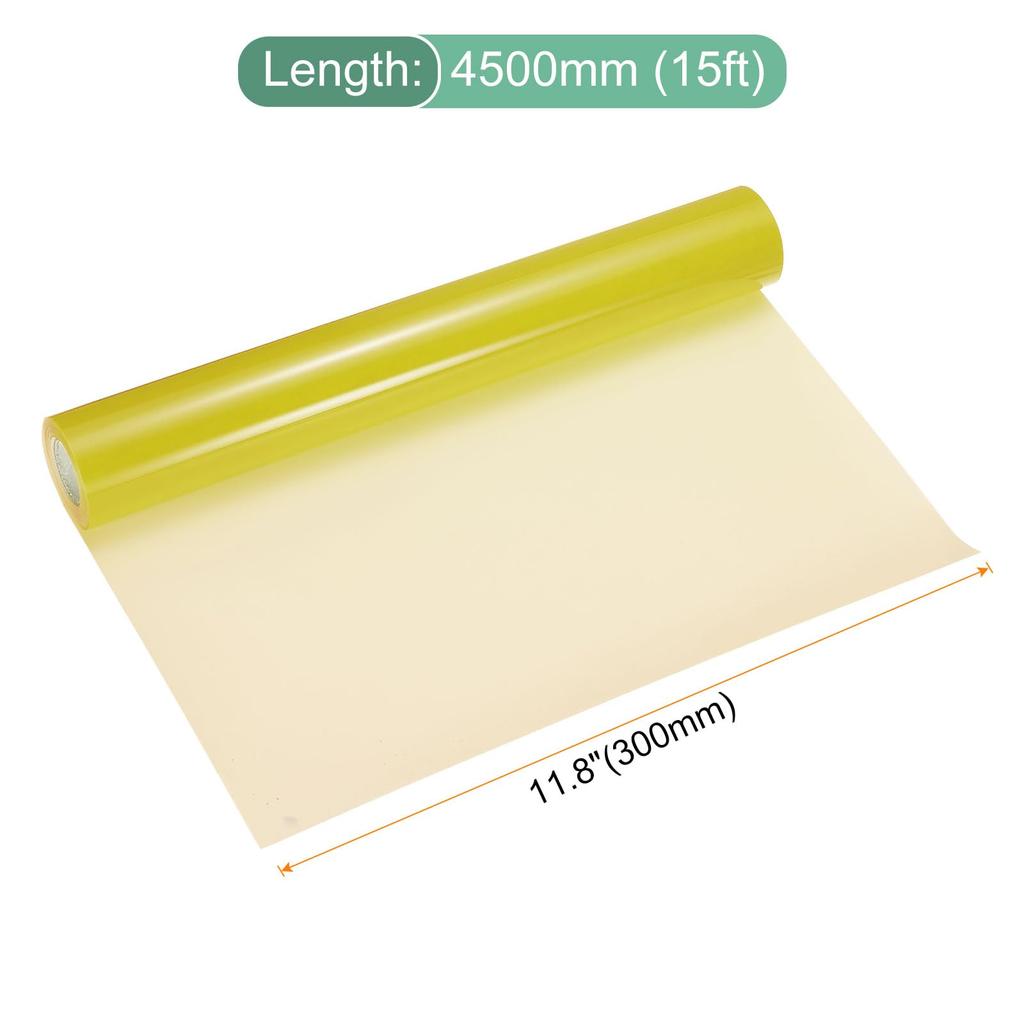 uxcell HTV Heat Transfer Vinyl, 11.8" x 15ft Roll, PU Light Yellow Iron-On Vinyl for All Cutter Machines, Easy to Cut & Weed