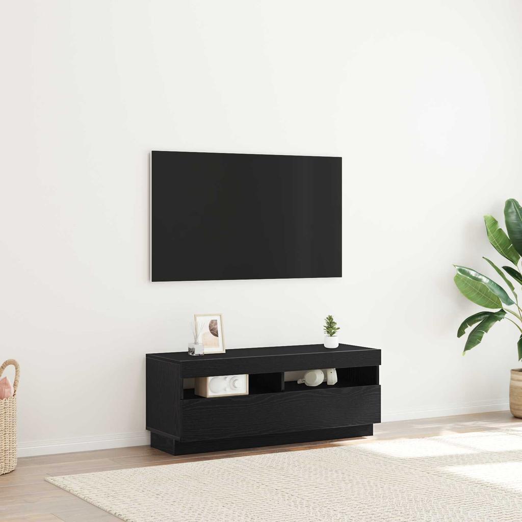 Moderne Klassische Elegante TV-Konsole Mit Klapptüren Für Die Aufbewahrung, Seitliche Aufbewahrungsschränke, 100 X 35 X 40 Cm