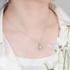 S925 Sterling Silver Pearl Necklace Light Luxury Niche Pendant Bead Silver Neck Chain Accessories Women