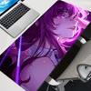 Large Gaming Mouse Pad Antislip Desk Mat Stitched Edges Stylish Aqua Fantasy Anime Print Smooth Surface for PC Laptop