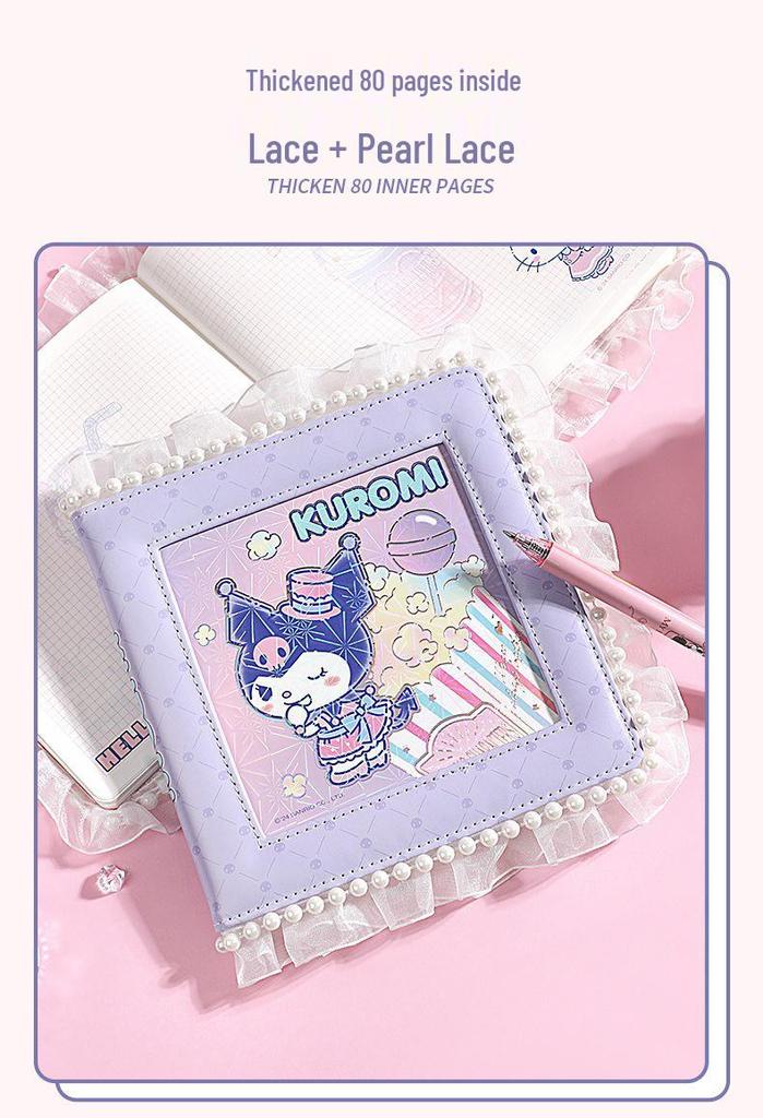 Sanrio Cartoon Notebook - 80 Sheets, Cute Designs featuring Pochacco, Kuromi, Hello Kitty