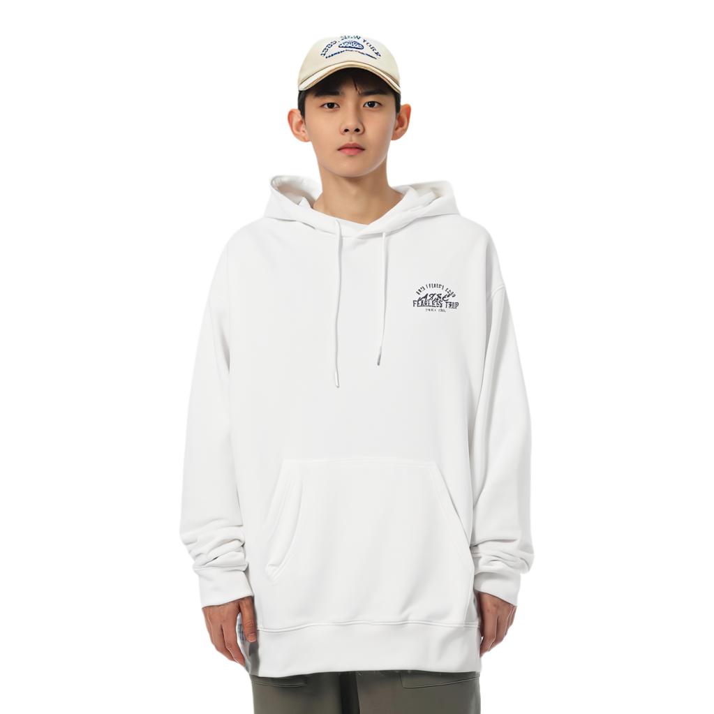 Anta Comfortable Breathable Versatile Loose Fleece Hoodie Men Hoodies Paper-White 152448701N-1