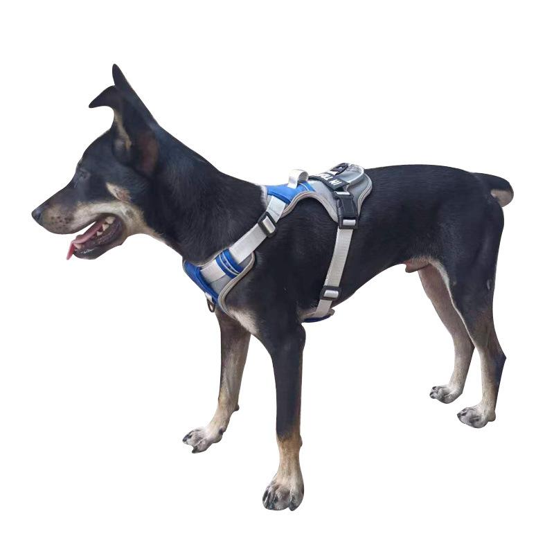 Pet products Dog leash Vest type Small medium and large dog Reflective outer chest strap Anti-break free walking dog leash