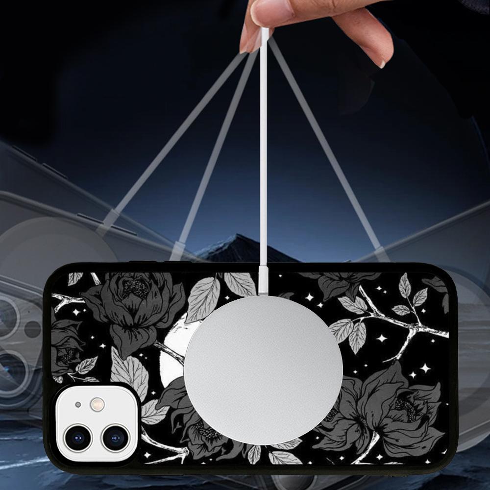 Spooky Skull Patterns Phone Case Magnetic Case For IPhone 16 14 13 12 11 15 Pro Max Plus For Magsafe Wireless Charge Cover