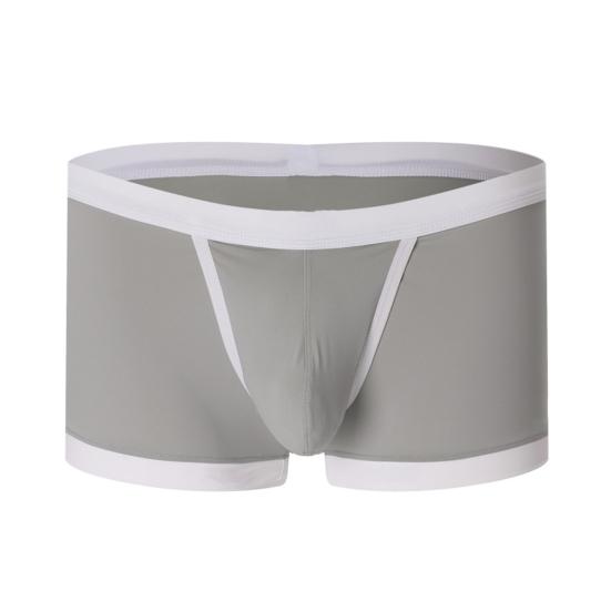 Men Summer Shorts Briefs Low-rise Patchwork Color U Convex Underwear Letter Print Seamless Underpants