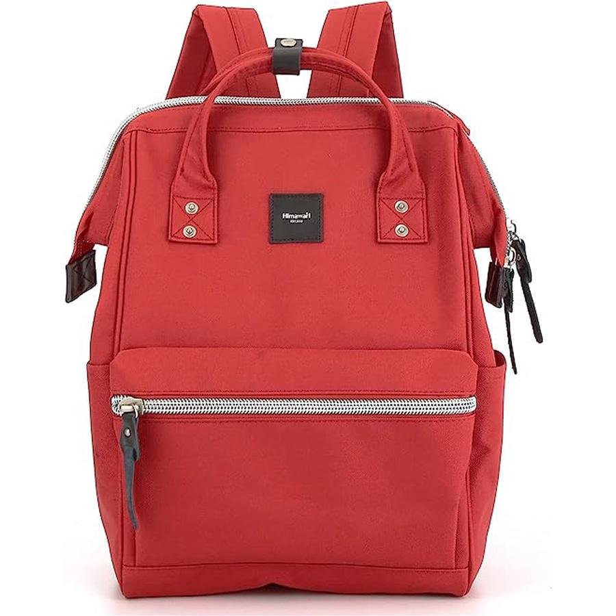 Red Urban Backpack for Laptop with USB Port - Himawari