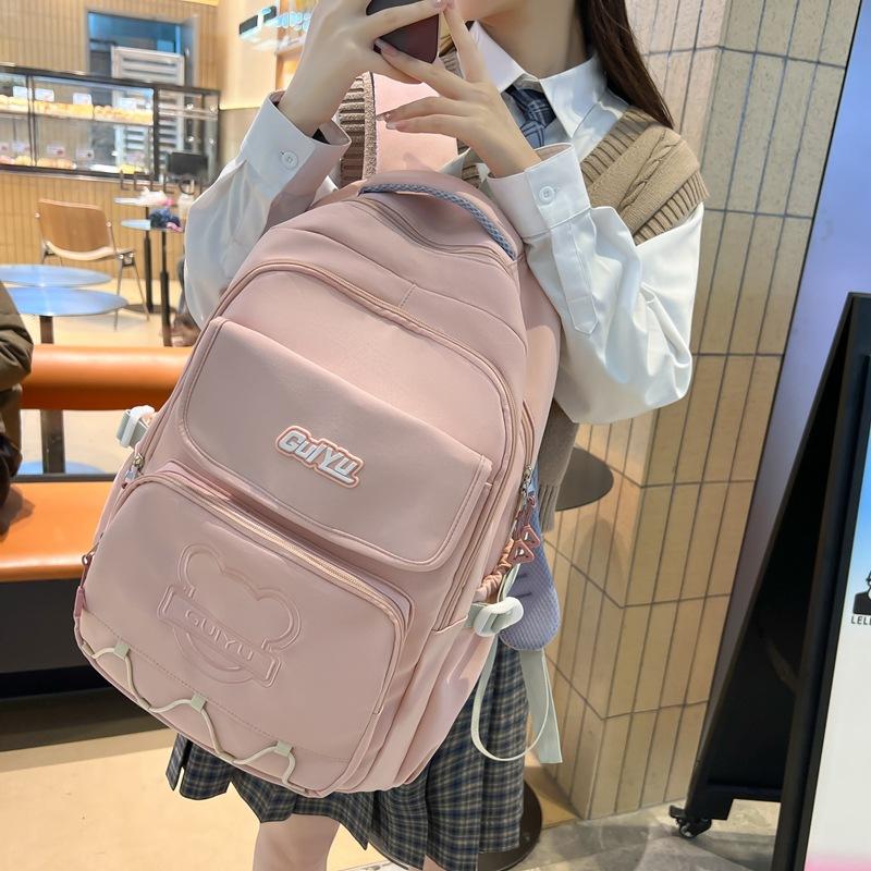 New Korean Version Ins Fresh Girl Backpack Outdoor Casual Backpack Junior High School Student School Bag