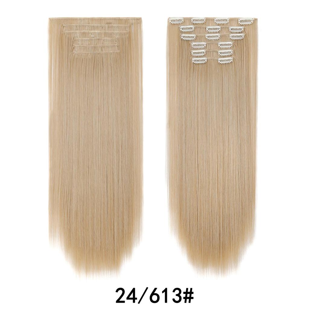 6Pcs/Set Clip-in Hair Extensions Long Straight Hair for Full Head Synthetic Hairpiec for Women Ladies