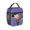 Bolsa de Almuerzo Divertida de Personaje de Comedia Mr.Bean Práctica Fiambrera Hombres Escuela Diseñador Bolsa Refrigeradora Divertida Oxford Bolsas de Almuerzo Térmicas