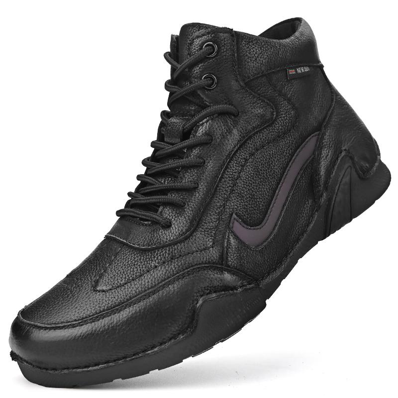 

Кожаные ботильоны Повседневные Новые ботинки для мужчин Платье Tenis De Hombre Мокасины Мокасины Tenis Caballero Дизайнерские 48 чёрный