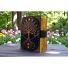 Handmade Leather Tree of Life Journal Vintage Embossed Notebook with Lock Diary