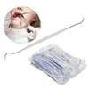 100pcs Disposable Dental Explorers Temporary Double Ends Probe Hook Pick Dental Tool