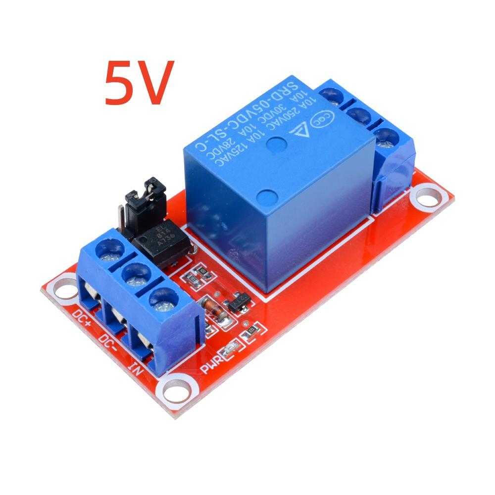 DC5/9/12/24V Single Channel Relay Module Smart Switch With Optocoupler Shield High/Low Level Trigger Power Module for Arduino