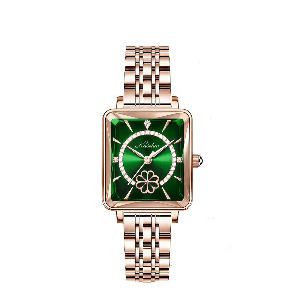 Retro Small Green Watch Luxury Women'S Watch Waterproof Steel Belt Women'S Watch