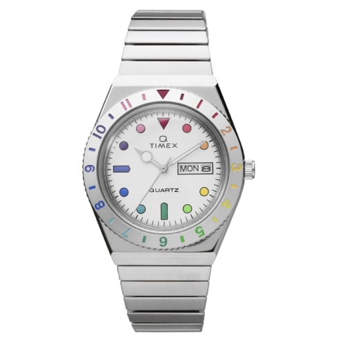 

TIMEX Watch TW2V66000 Unisex Timex Q Rainbow White