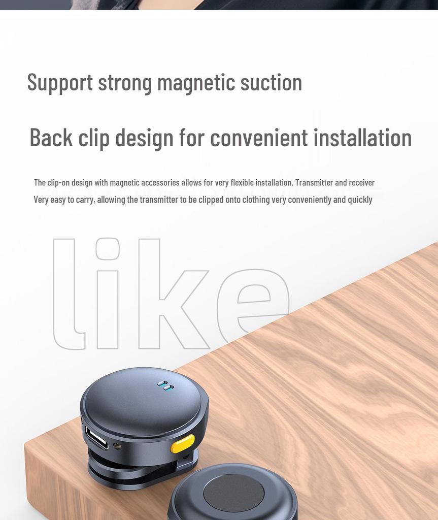 Wireless Lavalier Microphone for Outdoor Live Recording with Noise Reduction