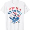 Funny WTF Is A Kilometer Patriotic Eagle July 4th T-Shirt