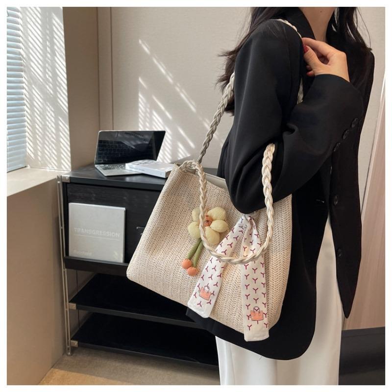 2025 Summer New Large Capacity Beach Vacation Single Shoulder Crossbody Commuter Tote Bag
