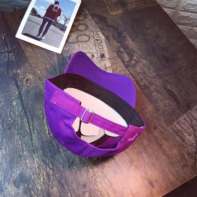 New Embroidery Dad Hat Snapback Fashion Unisex Baseball Cap Casquette Hiphop Women Men Purple Adjustable Trucker Bone