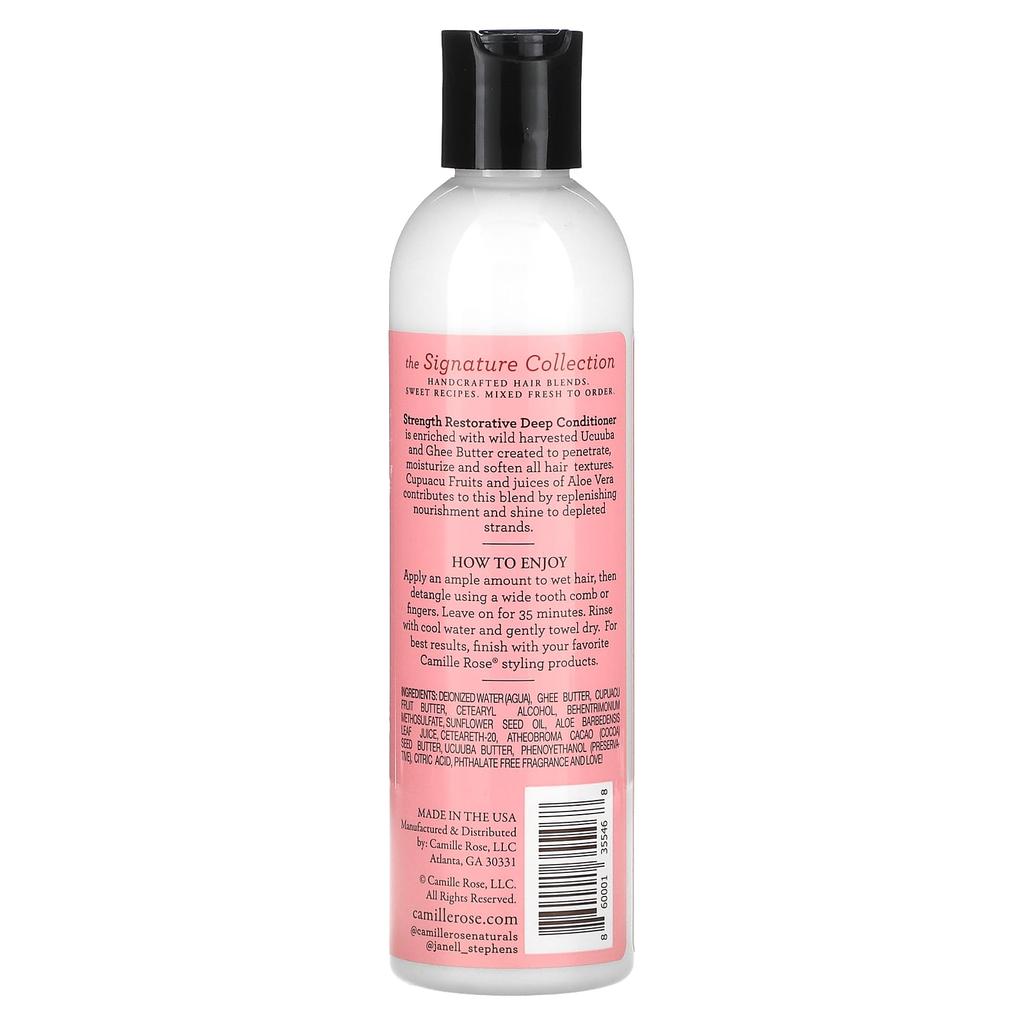 Camille Rose Strength, regenerierende Tiefenpflegespülung, Yucuba und Ghee, 8 oz (240 ml)