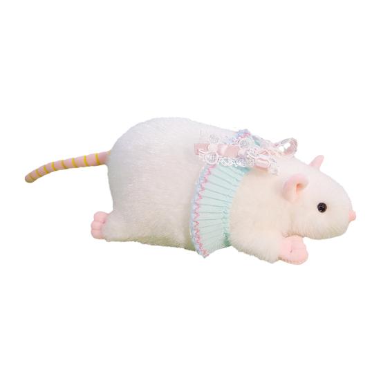 

Миша плюшева іграшка м яка опудала тварина мила лялька щур з мереживною спідницею бантом прикраса декоративна плюшева миша для дітей спальня стіл декор подарунок B білий