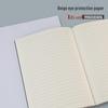 Retro Black Card Notebook - B5 Large & A5 Draft Book with Lined, Grid, and Blank Pages for Students