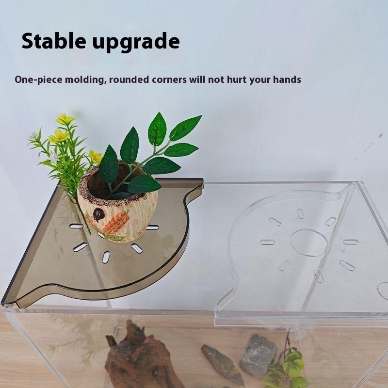 Fish Tank Corner Storage Rack Punch-free Storage Rack Fish Tank Top Landscape Bracket Hydroponic Green Plant Tray