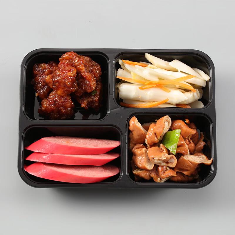 Disposable 4-Compartment Meal Prep Containers