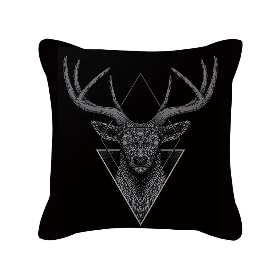 

Printed sofa interior decoration square pillow cushion skull personalized not including pillow core Peach skin material