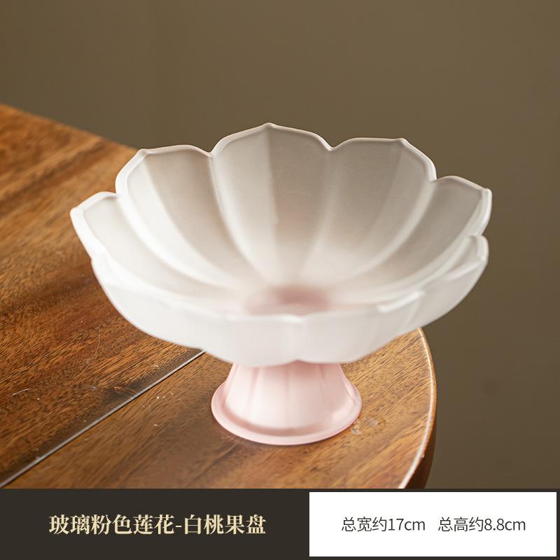 

Ретро Хрустальное Стекло Лотос На ножке Поднос для Фруктов Высококлассная Чайная Тарелка Блюдо для Сухофруктов для Домашнего Декора Вокруг Печи белый