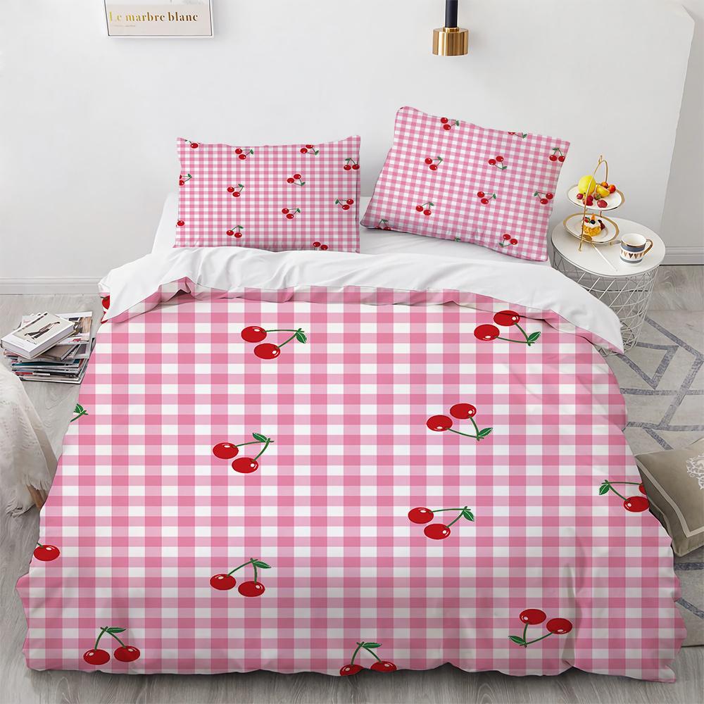 Plaid Duvet Cover Queen Bedding Set for Boys Girls Kids Women Men Modern Geometric Colourful Grid Plaid Polyester Comforter Set