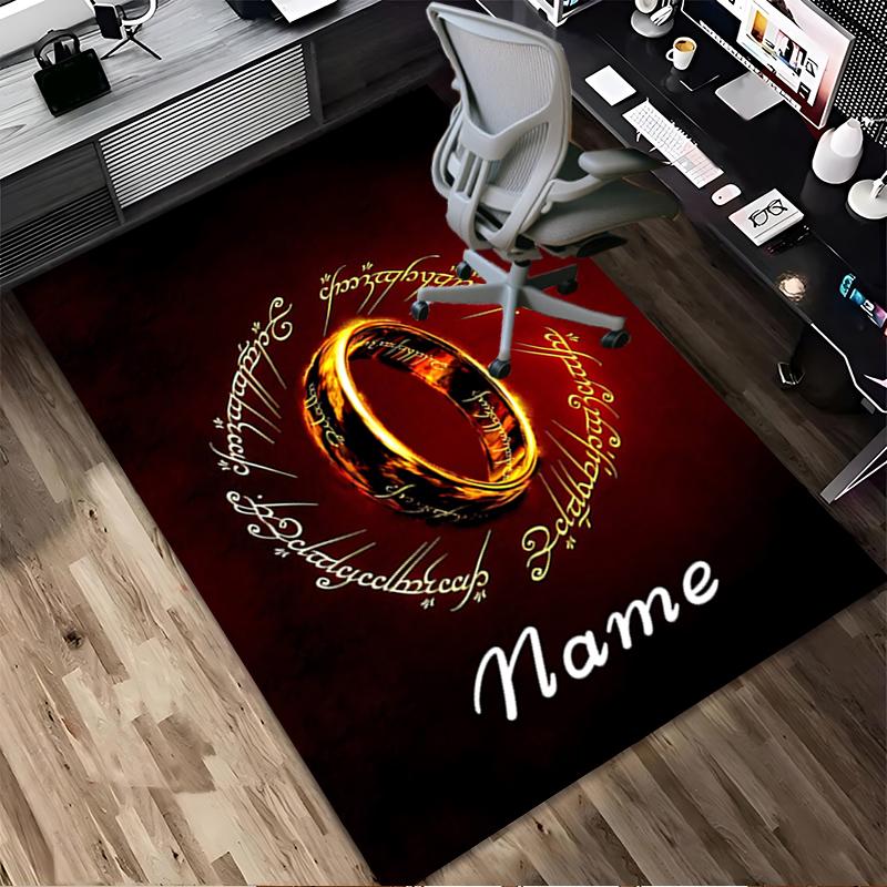 Custom Name Knightly Shield Living Room Non-Slip Area Rug Soft Carpet for Bedroom Kids Playroom Sofa Office Home Decor Doormat