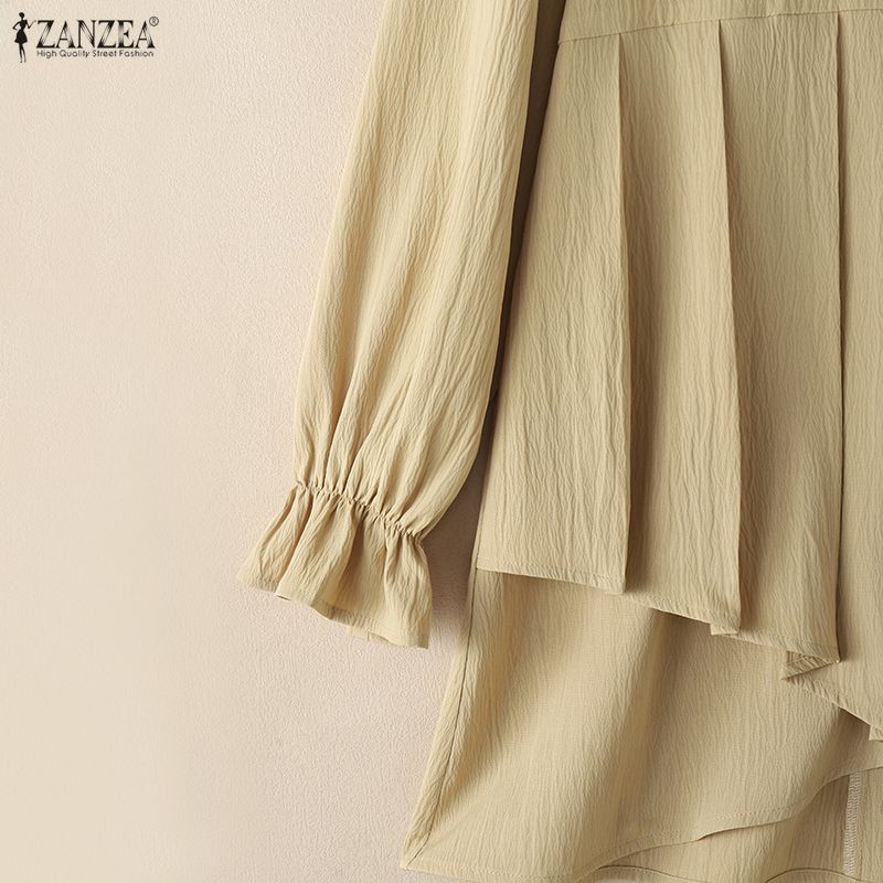 ZANZEA Women Long Sleeve Blouse and Pants Casual Two Piece Suit Sets