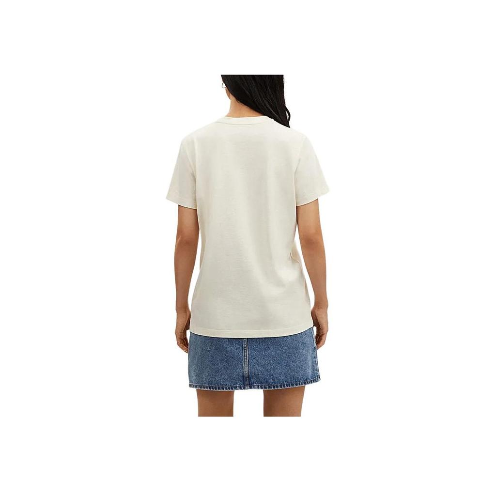 Coach Ss24 Logo Floral Print Round Neck Short Sleeve T-Shirt Women Tops White CQ777-WHT