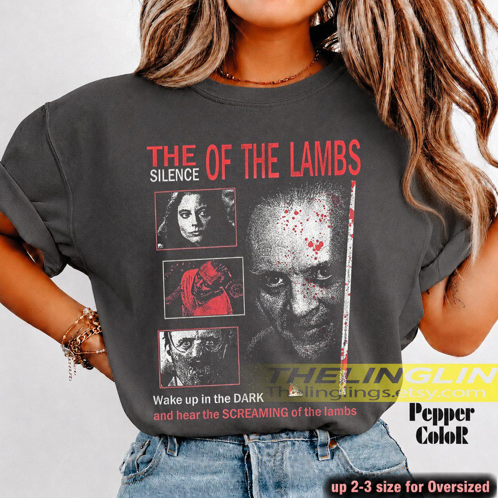 The Silence of the Lambs 1991, Classic Horror Crime Thriller Movie T-Shirt, Hannibal Lecter Film Graphic Tee, Cult Suspense Killer Gift FD 2XL
