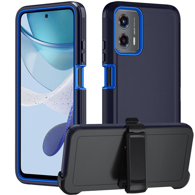 MOTO G Power 5G (2024) Three-in-One Phone Case with Back Clip & Full Edge Protection