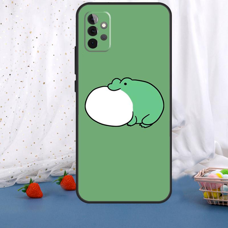 Cute Funny Frog For Samsung Galaxy A54 A34 A14 A36 A56 A26 A16 A15 A55 A53 A33 A35 A22 A32 A52 A05 A06 Case