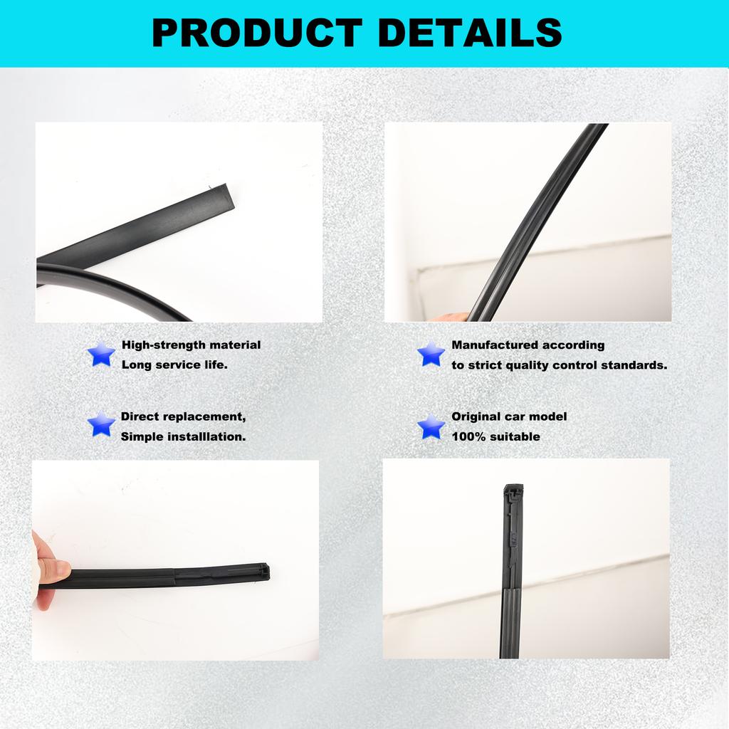 2pcs Right & Left Side Roof Drip Moulding Trim Rubber 755520D082 755510D132 For Toyota Yaris Hatchback 2014 2015 2016 2017 2018