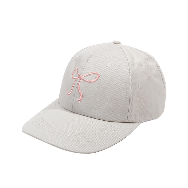 Bow Tie Baseball Cap Female Big Head Baseball Cap American Wide Brim Retro Trend Embroidery Duck Tongue Cap
