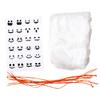 12 Pcs Halloween Ghost Lollipop Wrappers White Cloth Ghost Candy Wrappers for Homemade Candy DIY Trick or Treat Party Decoration
