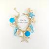 Bohemian Fashion Imitation Shell Starfish Seahorse Pendant Bracelet, Women's Beach Vacation Style Holiday Accessory Gift