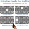 Kitchen Sink Mats Silicone Sink Mat Protectors for Bottom of Kitchen Sink 26 "x 13.78" Non-Slip Sink Protectors with Cutout Drain Holes for Farmhouse