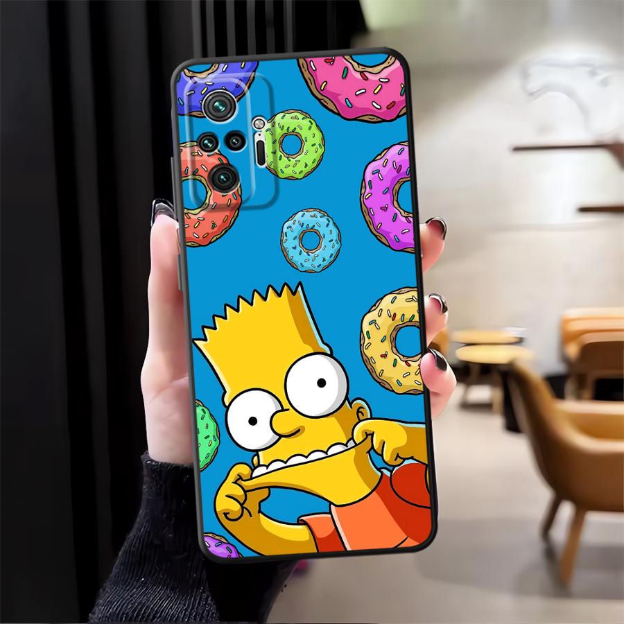 Case for Xiaomi Redmi Note 7 8 10S 9S 11s 12s 13 Pro Plus 12 Pro 11 14 9 10 Funda Phone Cover S-simpsons Donut