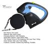 Retractable Dog Leash for 2 Dogs Nylon Traction Rope with LED Lights Ergonomic Handle Poop Bag Holder for Small Dogs