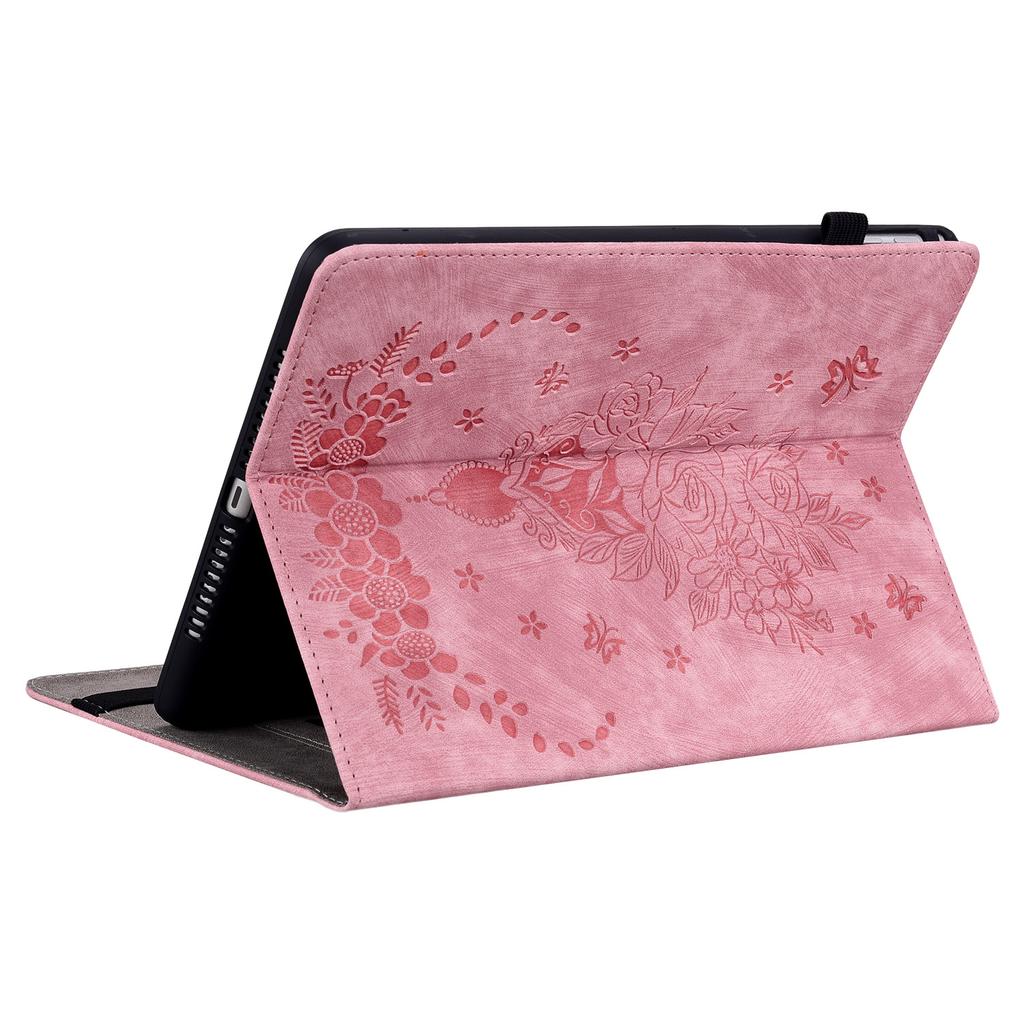 For Amazon Kindle Paperwhite (2024)/Kindle Colorsoft Leather Case Card Holder Rose Flower E-Reader Cover