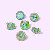 Green Circle/Heart-shaped Brooch Care for the Earth Lapel Pin Cartoon Enamel Pin