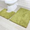 Set aus 2 Badezimmerteppichen Toilettenteppichen Super saugfähige Bodenmatten Europäische Dekoration