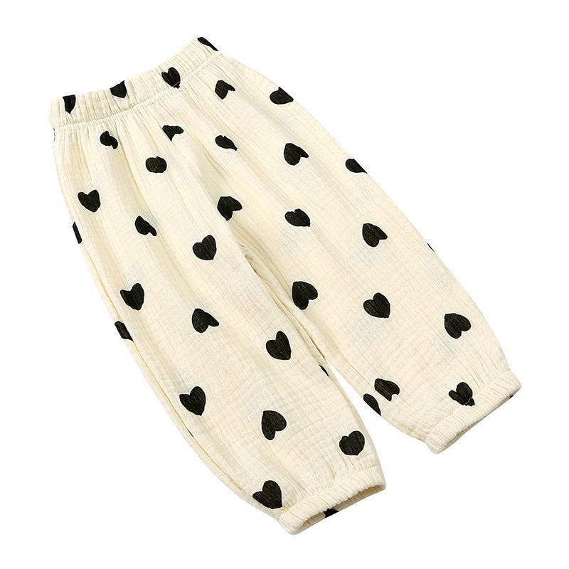 Baby Mosquito-Repellent Cotton Gauze Bloomers Spring Summer Lightweight Loose Fit Pants for Boys and Girls