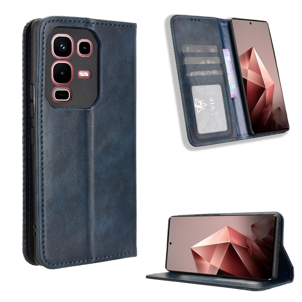 

For Infinix Note 50s 5G Leather Case Wallet Stand Retro Texture Phone Cover C
