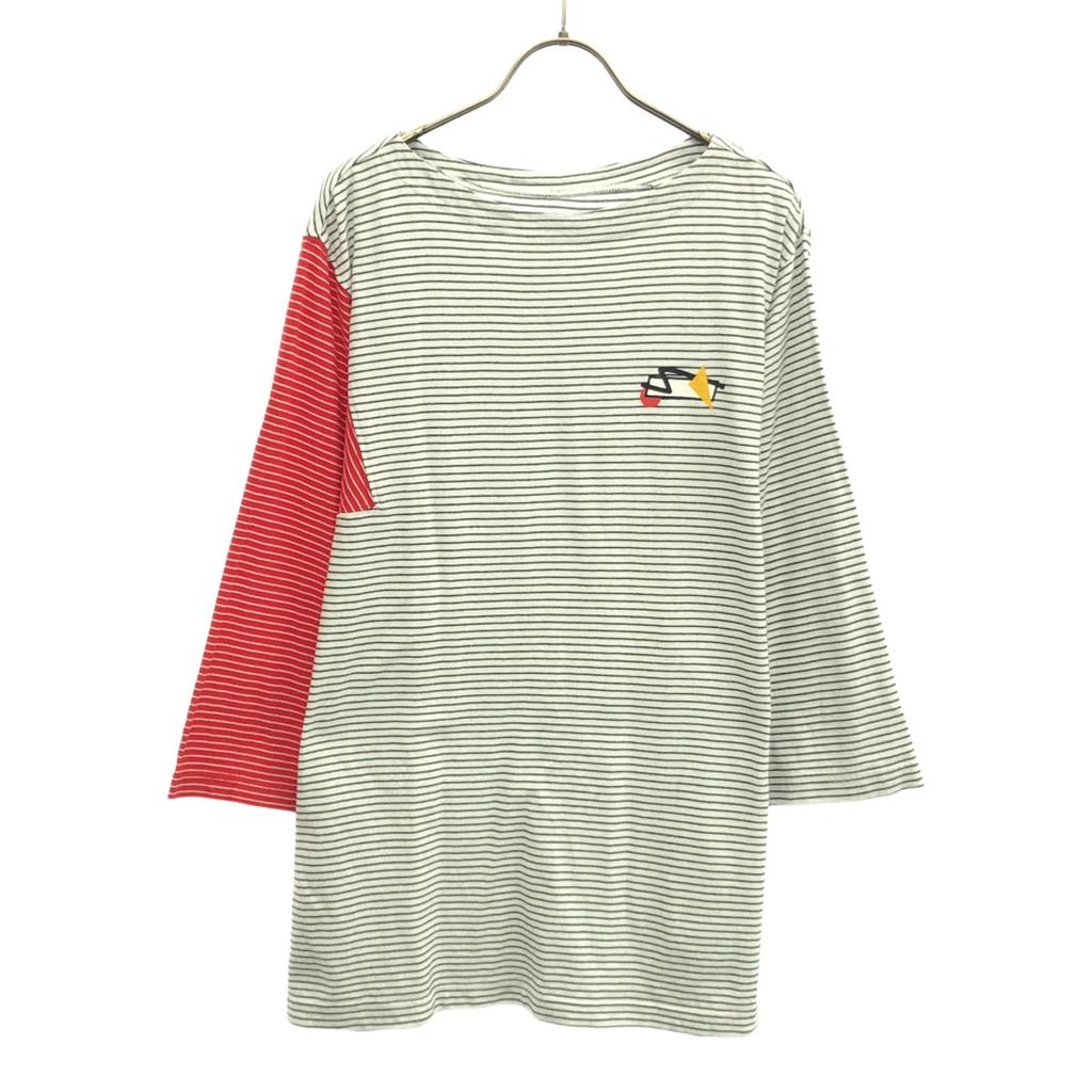 ADERERROR Border Pattern 7 Minutes Sleeve Cut 3 White Women Used